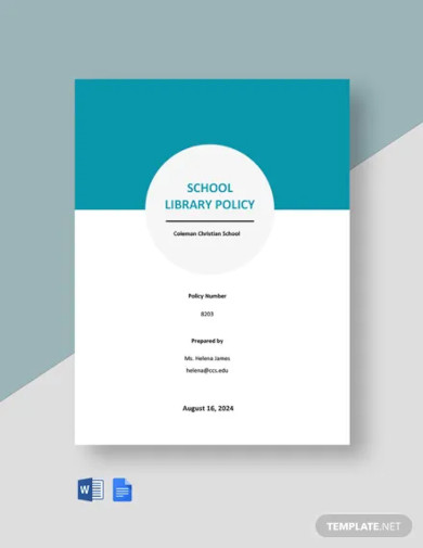 school library policy template