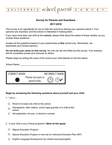 school parent survey