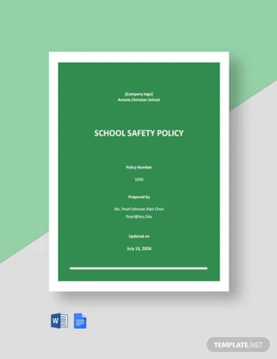 school safety policy template