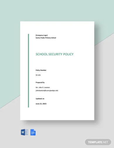 school security policy template