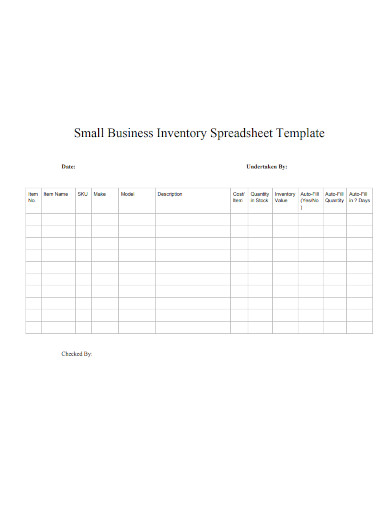small business inventory spreadsheet