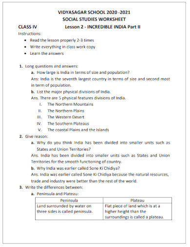 social studies worksheet in pdf