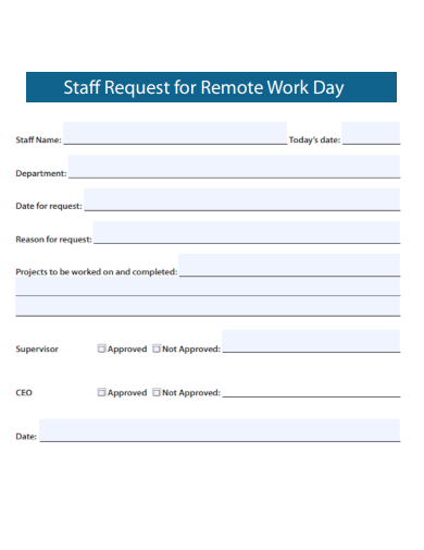 staff request for remote work days