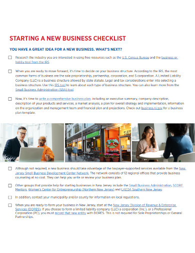 starting new business checklist
