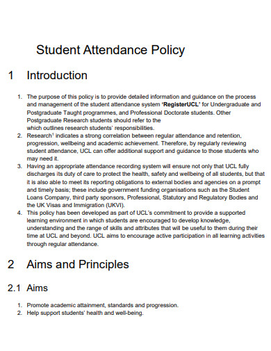 student attendance policy