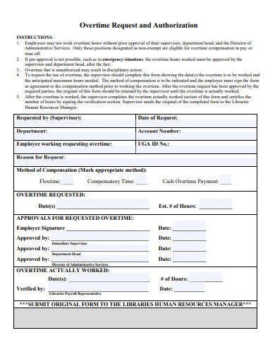 university overtime request and approval form