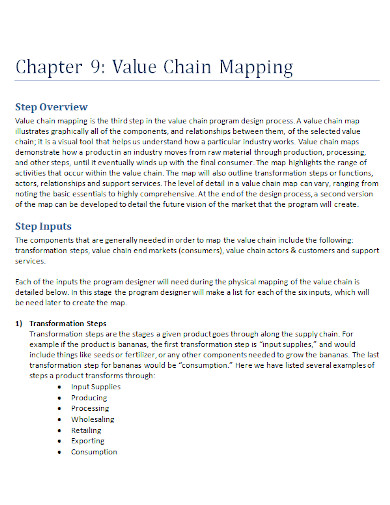 value chain mapping