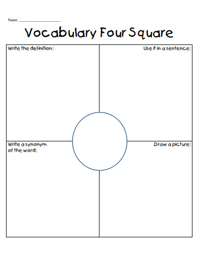 vocabulary four square