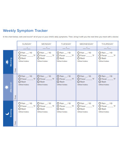 weekly symptom tracker