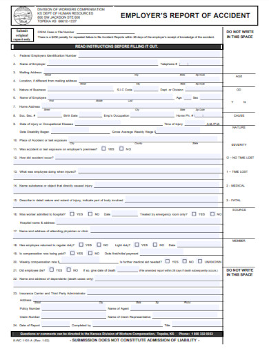 workers compensation accident report form