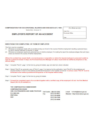 workplace accident report form example