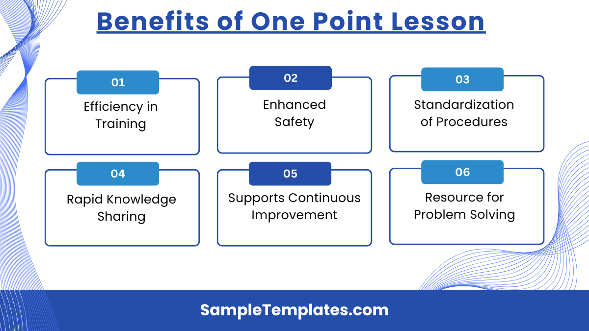 benefits of one point lesson