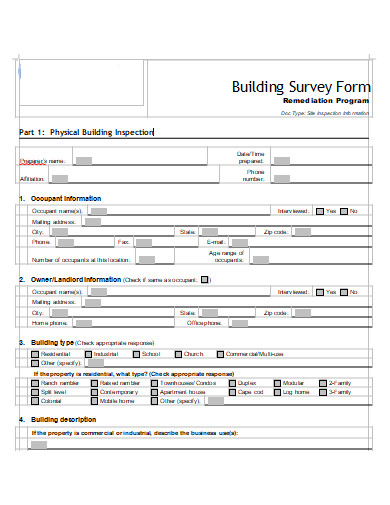 building condition survey form1