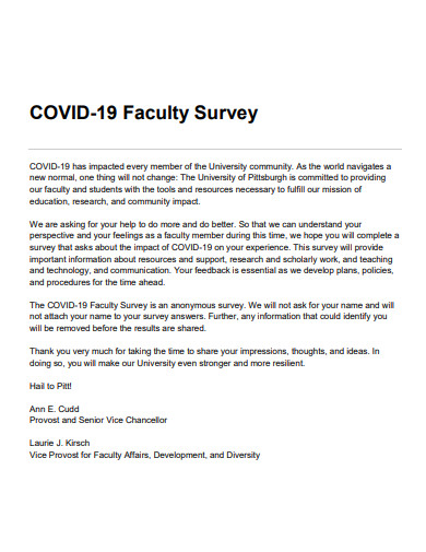 covid 19 faculty survey