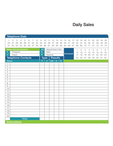 daily sales tracker