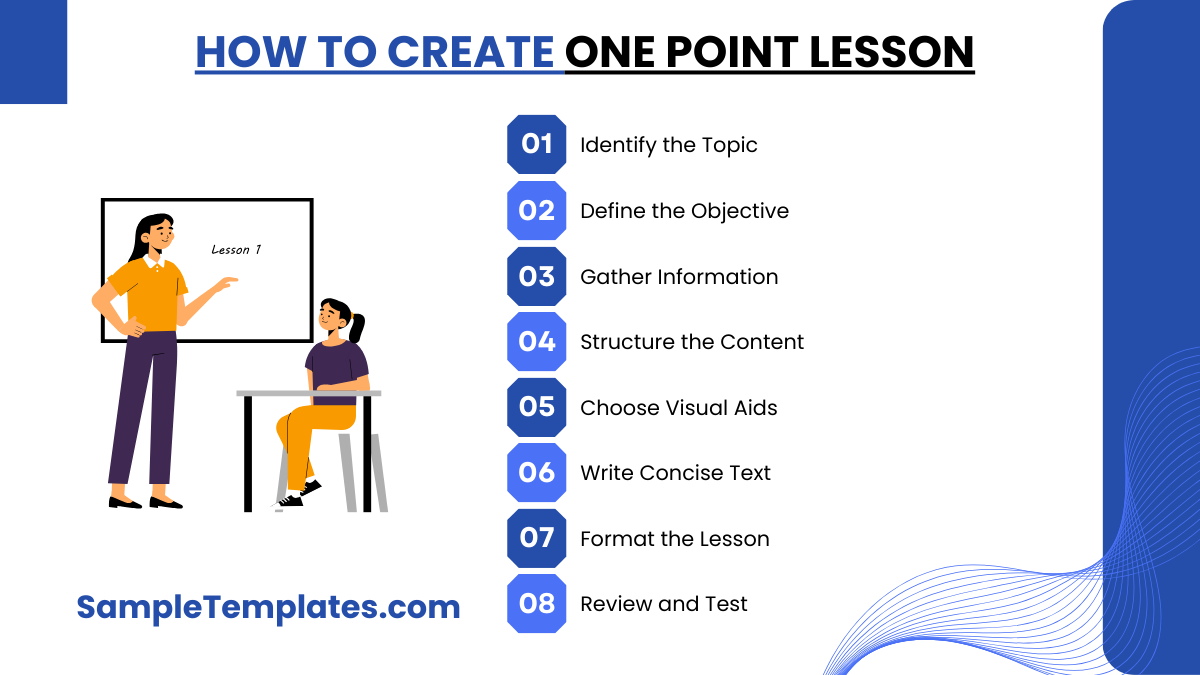 how to create one point lesson