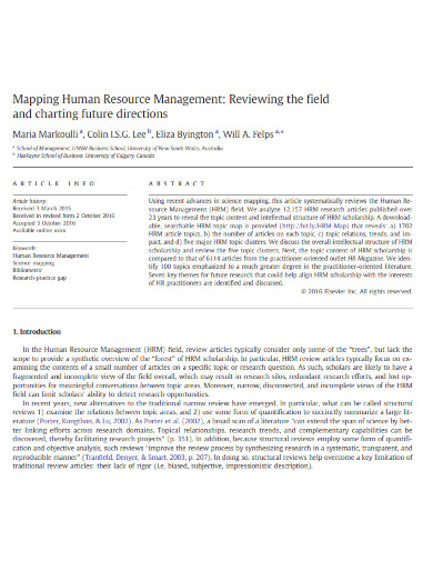 mapping human resource management