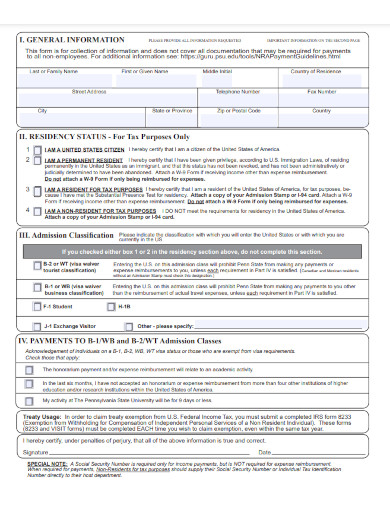 non employee information form