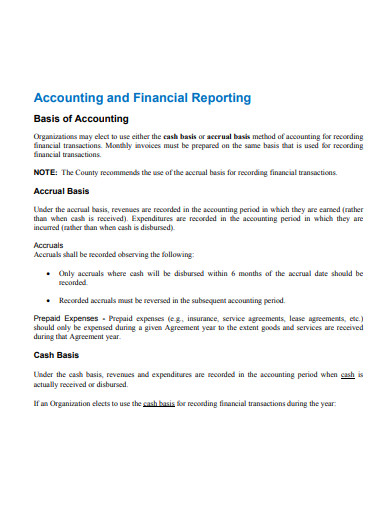 nonprofit accounting format