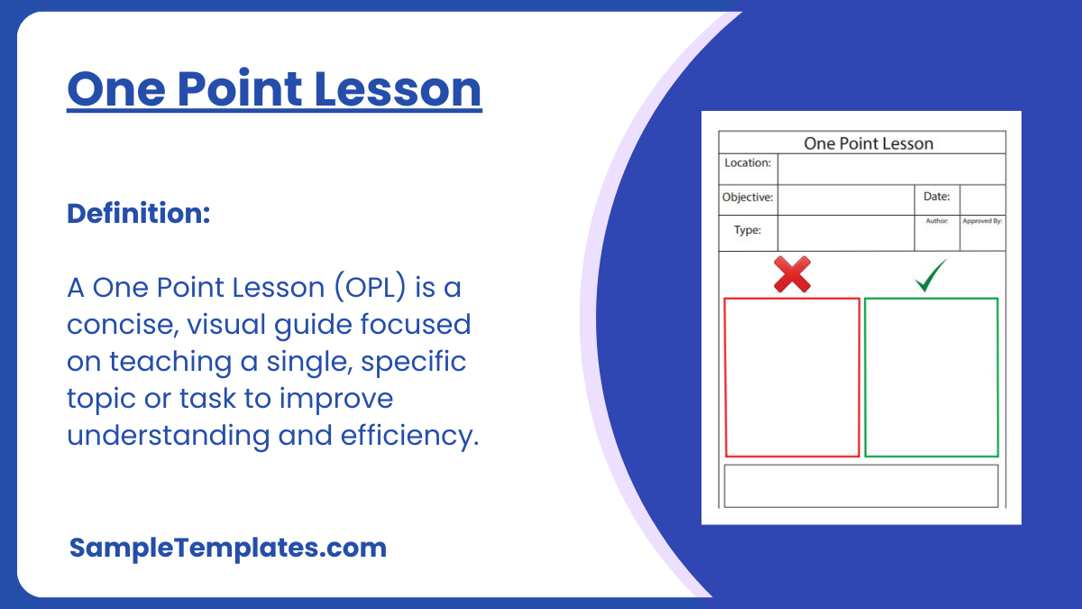 One Point Lesson