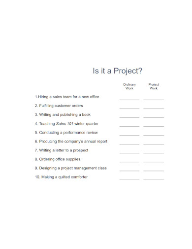project management chart example 