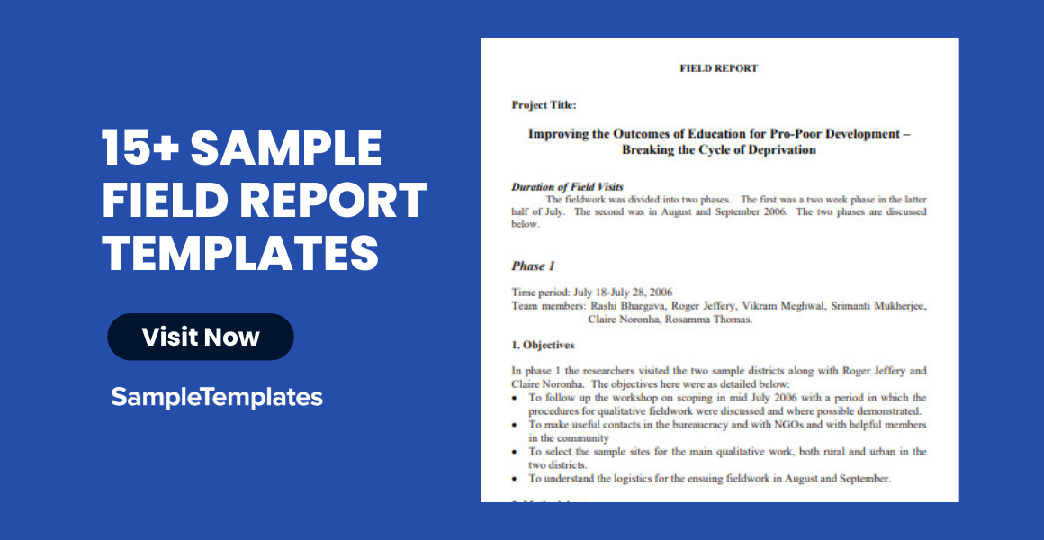 sample field report template
