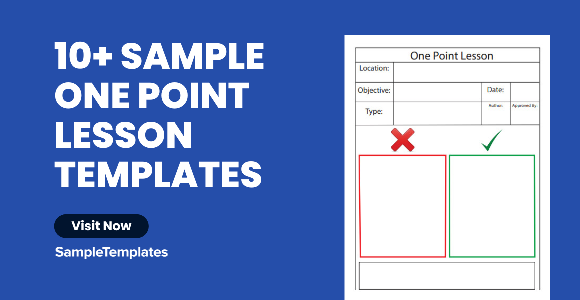 Sample One Point Lesson Template