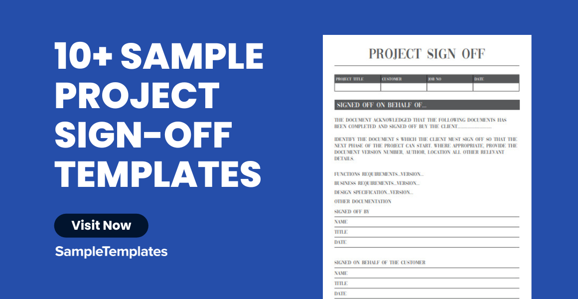 FREE 10+ Project SignOff Samples in PDF MS Word