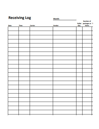 Log Book Template Pdf Free Download