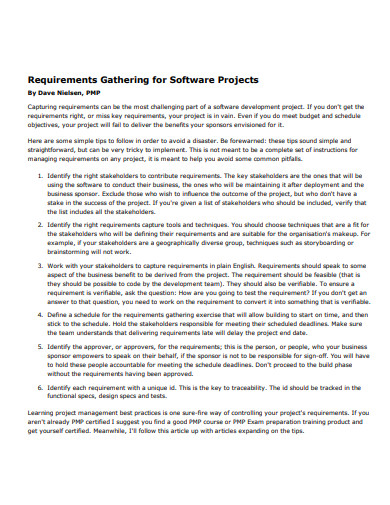 software requirements gathering