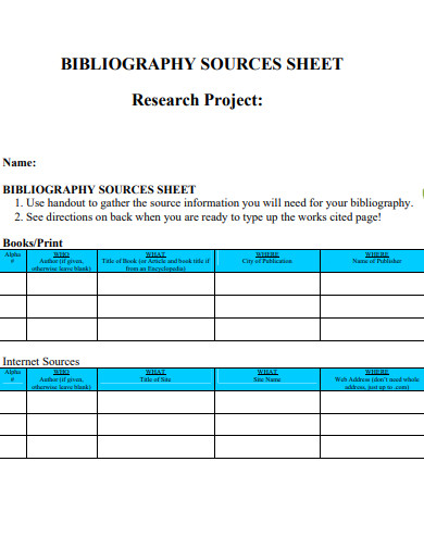 bibliography research project