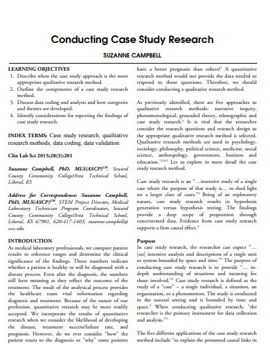 FREE 10 Case Study Sample In PDF