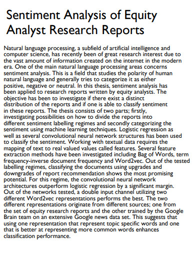 equity analyst research reports