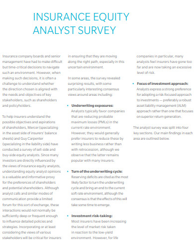 equity analyst survey reports