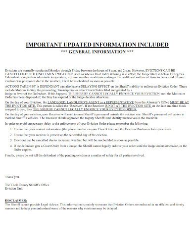 eviction information letter
