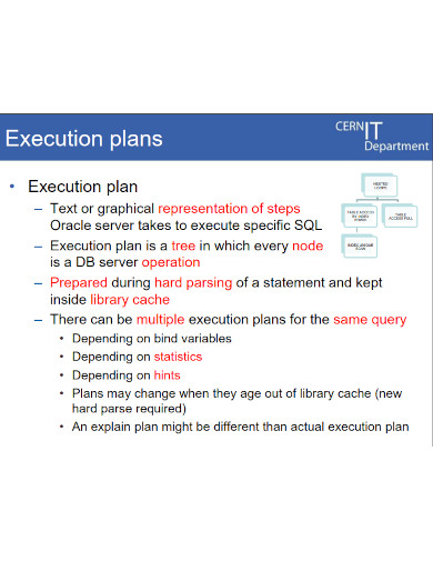 execution plans and tools