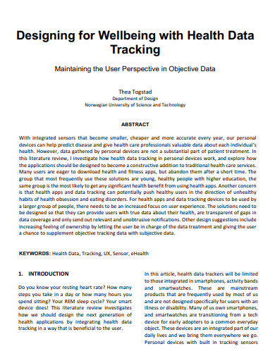 health data tracking