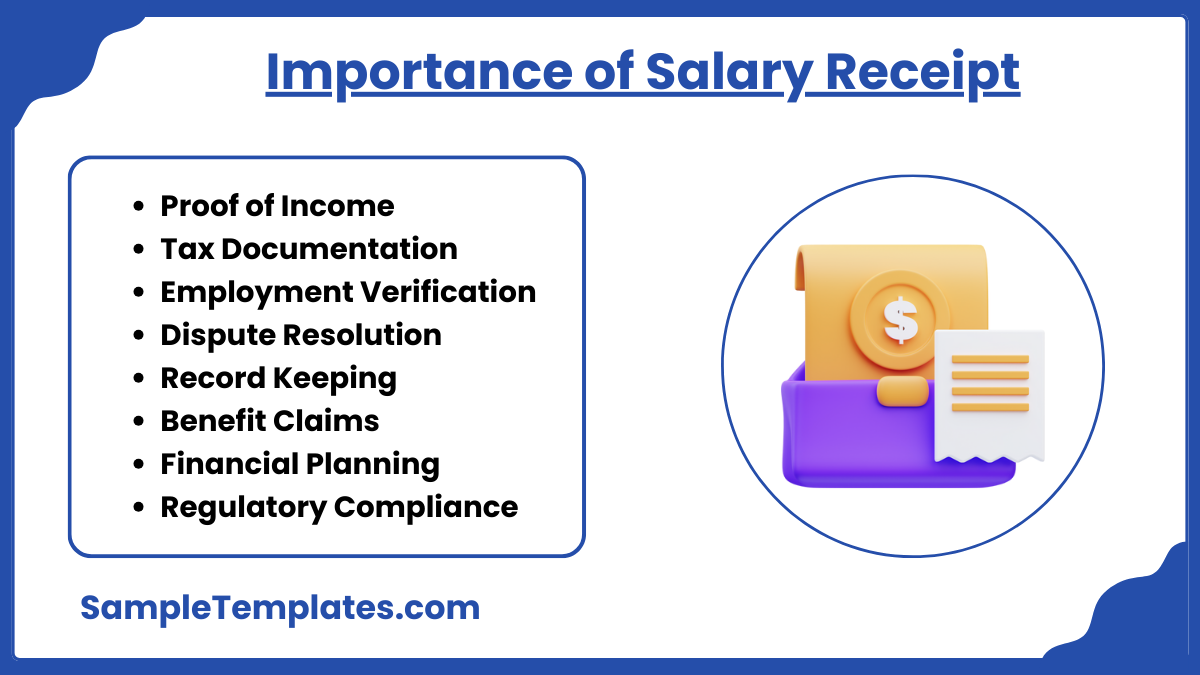 importance of salary receipt