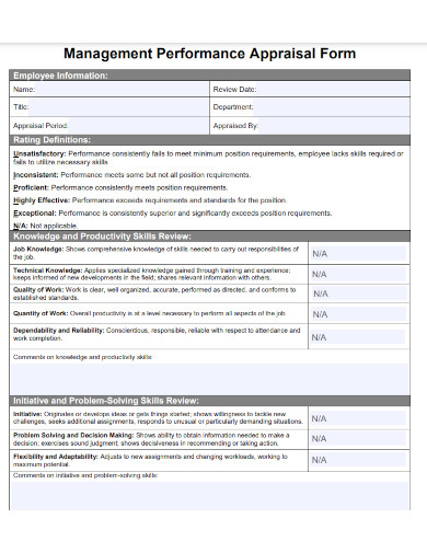 management performance appraisal form2