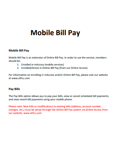 mobile bill pay