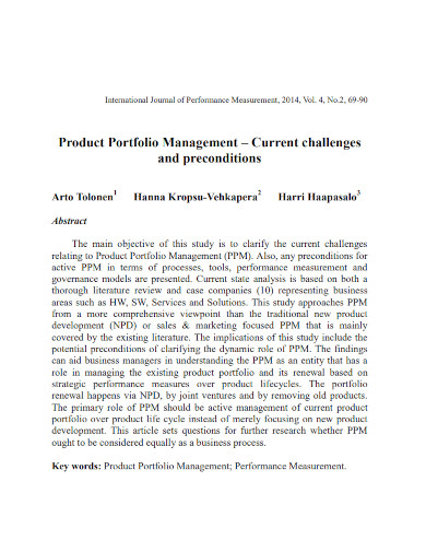 product portfolio management