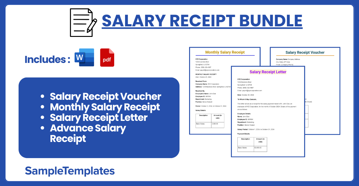 salary receipt bundle