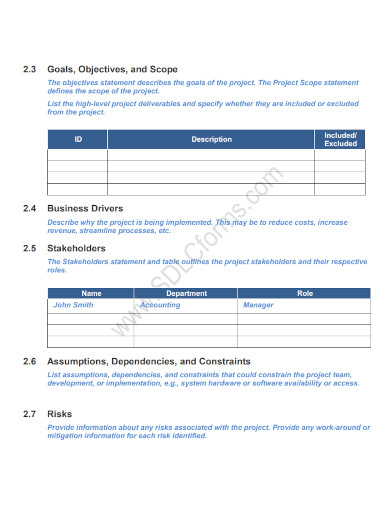 sample business requirements document