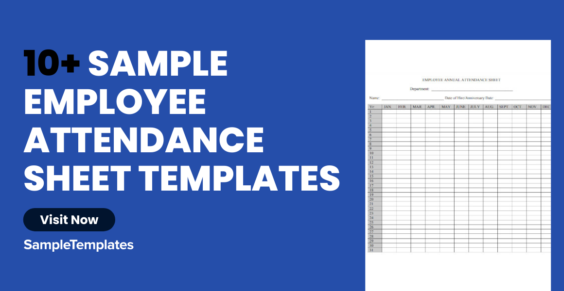 sample employee attendance sheet templates