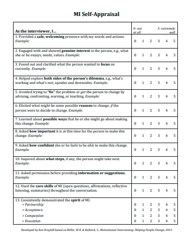 FREE 10+ Self Appraisal Samples in PDF