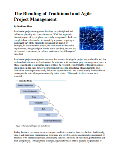 traditional and agile project management