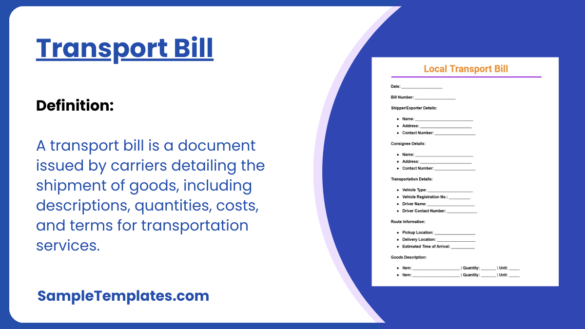 Transport Bill