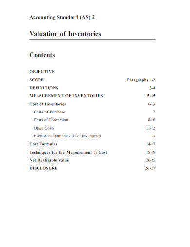 valuation of stock inventories