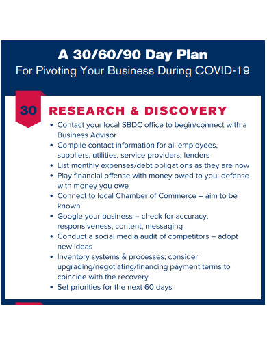 30 60 90 day plan for covid 19
