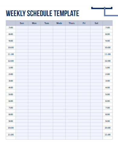 FREE 10 7 Day Weekly Schedule Samples In PDF